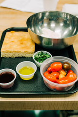 Tomato And Fresh Mozzarella Focaccia Prep