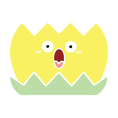 flat color retro cartoon water lilly