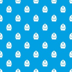 Schoolbag pattern vector seamless blue repeat for any use