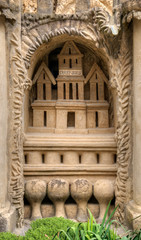Détail du Palais Idéal à Hauterives, France