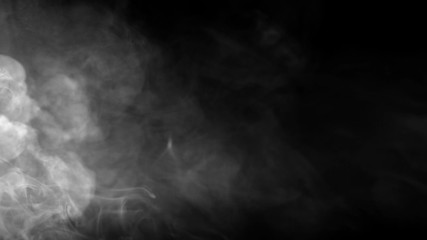 Texture of smoke on black background. Isolated smoke, texture of smoke, abstract powder, water spray on black background.