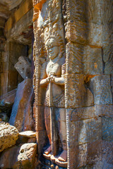 Guard - bas relief in Angkor Wat