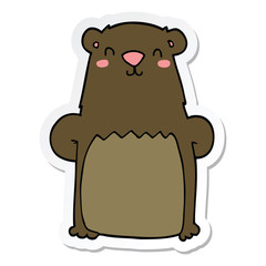 sticker of a cartoon bear