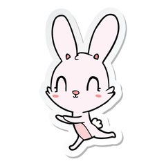 Obraz premium sticker of a cute cartoon rabbit