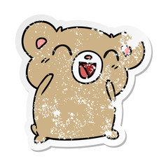 distressed sticker cartoon kawaii cute hamster