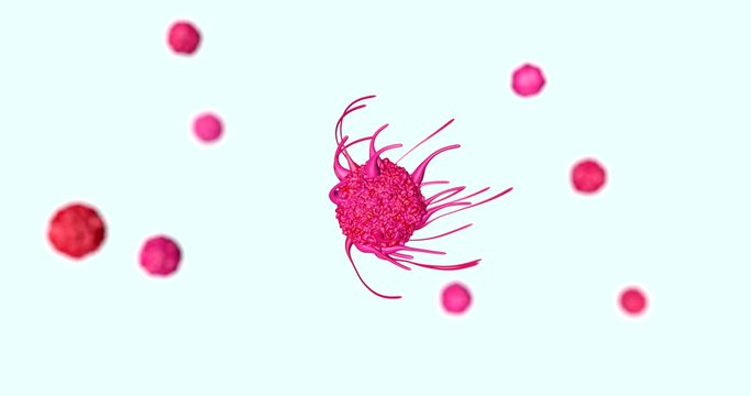 Immune Cell T-cell immune system concept immunotherapy treatment in cancer metastasis