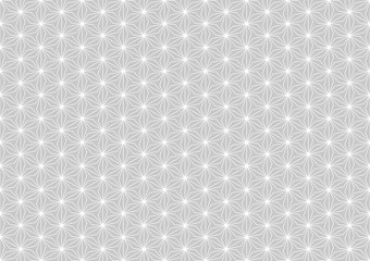 Seamless Background, Japanese Pattern, Geometric hemp-leaf pattern, 麻の葉模様