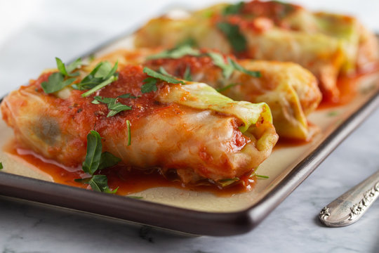 wrapped cabbage leaves