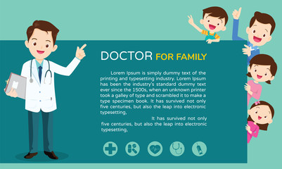 Smart Doctor and cute family background