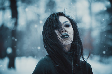 Asian gothic goth girl