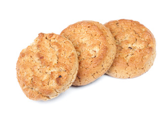 Stack of round oatmeal cookies