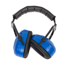 Hearing protection blue ear muffs