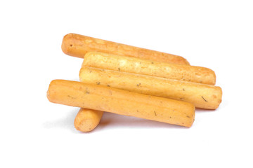 Heap of wheat bread sticks with spices