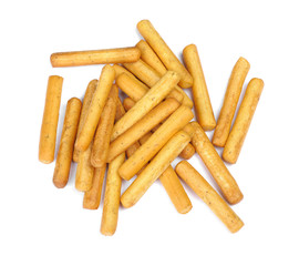 Heap of wheat bread sticks with spices