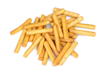 Heap of wheat bread sticks with spices