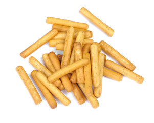 Heap of wheat bread sticks with spices