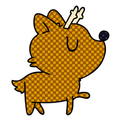 cartoon of  kawaii cute deer