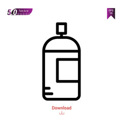Outline spray icon isolated on white background. Popular icons for 2019 year. Line pictogram. Graphic design, mobile application, logo, user interface. EPS 10 format vector