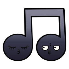 gradient shaded cartoon musical note
