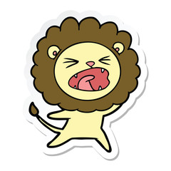 sticker of a cartoon lion