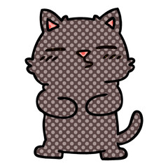 quirky comic book style cartoon cat