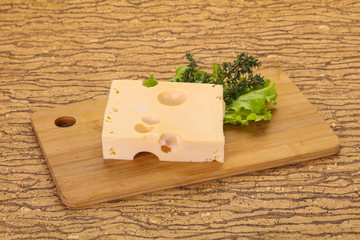 Maasdam cheese brick