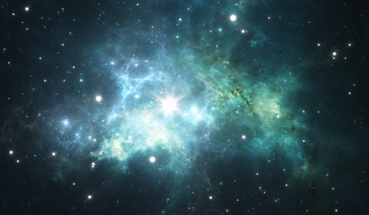 Obraz na płótnie Canvas Supernova explosion in the Universe. The spectacular explosion of a star