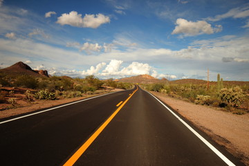 Fototapeta na wymiar Open Road in Phoenix Arizona