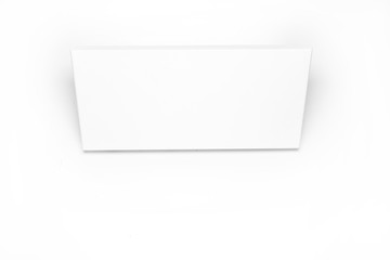 Empty board on white background with shadow for your design.