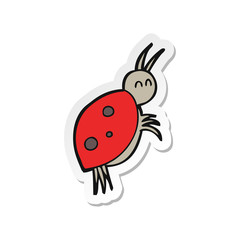 sticker of a cartoon ladybug
