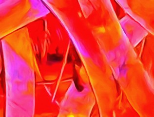 Chaotic lines on soft background in cartoon style. Abstract art in very bright juicy colors. Surreal painting texture. Psychedelic modern art. Warm saturated backdrop. Funny style crazy artwork.