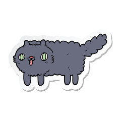 sticker of a cartoon cat