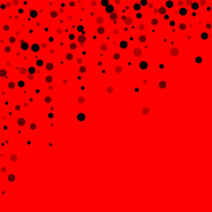 Scattered random black dots. Dark points dispersio