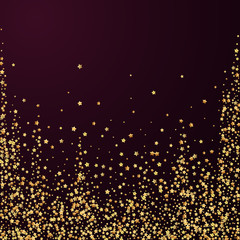 Gold stars luxury sparkling confetti. Scattered sm