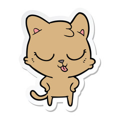 Obraz premium sticker of a cartoon cat