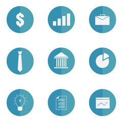 illustration business icon set flat design