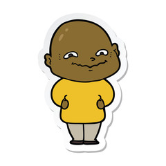 sticker of a cartoon creepy guy