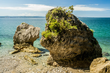 Two rocks in the Adriatic Sea