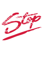 stop kratzer risse schluss ende schild anhalten fertig genug ruhe es reicht aus vorbei logo design