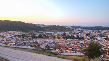 Fototapeta premium Aracena. Village of Huelva. Andalusia. Spain. Drone Photo