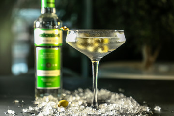 Obraz na płótnie Canvas Cocktail vodka Martini vermouth James bond.