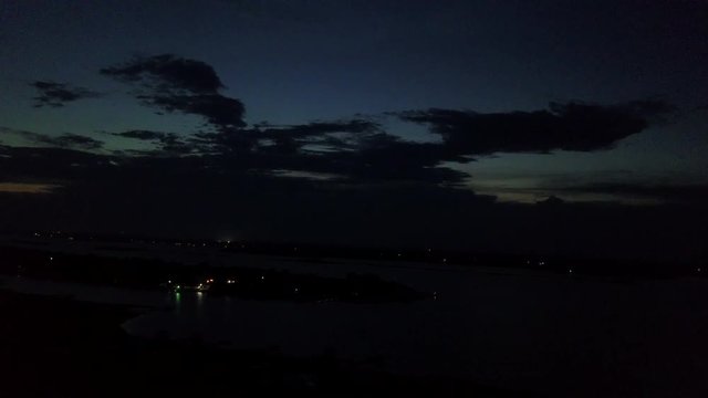 Shaba National Reserve at night, wide aerial