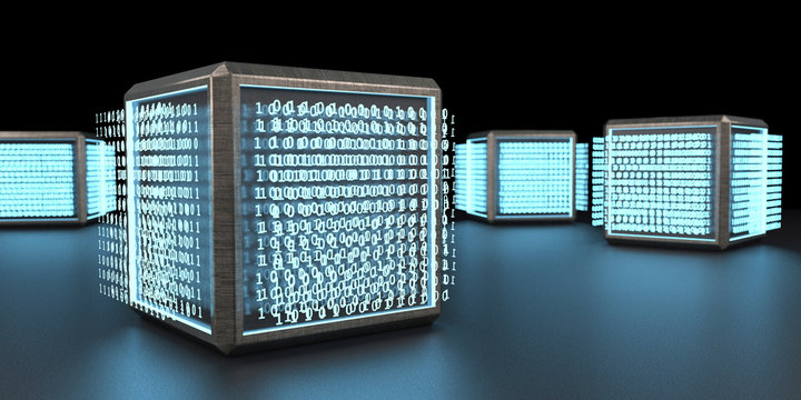 D rendering, Digital cubic units with codes