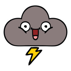 cute cartoon storm cloud