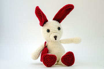Handmade toys Amigurumi knitted.