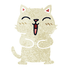 quirky retro illustration style cartoon cat