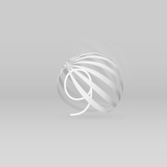 Metal easter egg sphere art gradient shadow numbers ampersand round design letters reflect