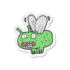 sticker of a cartoon fly