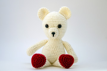 Handmade toys Amigurumi knitted.