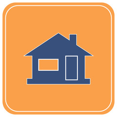 Home icon, house silhouette